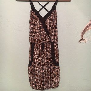 SMALL Xhilaration Black & White Geometric Romper